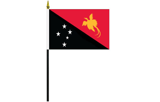Image of Papua New Guinea desk flag PNG school project flag