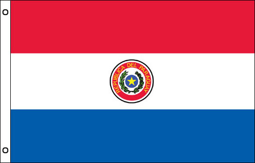 Image of Paraguay flagpole flag Paraguay funeral flag