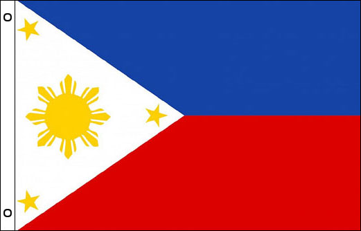 Image of Philippines flagpole flag Filipino funeral flag