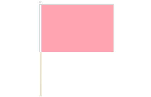 Image of Pink flag 300 x 450mm Pink hand waving stick flag