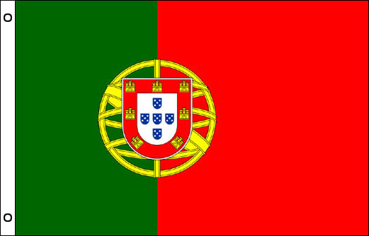 Image of Portugal flagpole flag Portuguese funeral flag