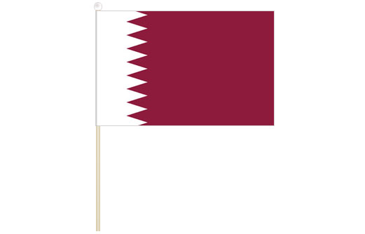 Qatar hand waving flag | Qatar stick flag