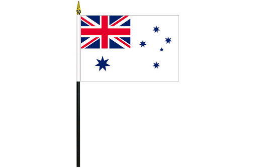 Image of Royal Australian Navy desk flag RAN White Ensign table flag