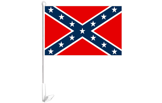 Image of Confederate car flag Confederate vehicle window flag