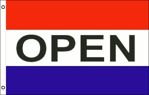 Open for business flag 900 x 1500 | Cellar door open flag 3'x5'