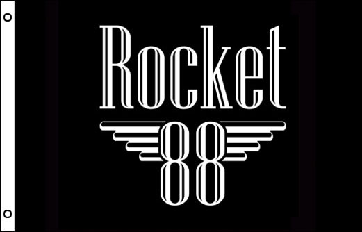 Rocket 88 logo flag 900 x 1500 | Rocket 88 flag 3' x 5'