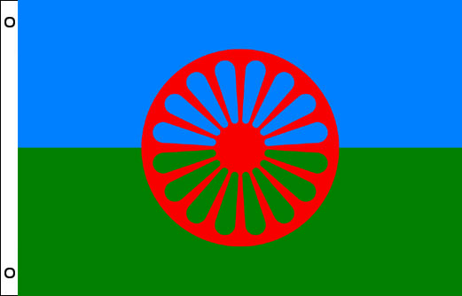 Image of Romani flag 900 x 1500 Euro Gypsy flag