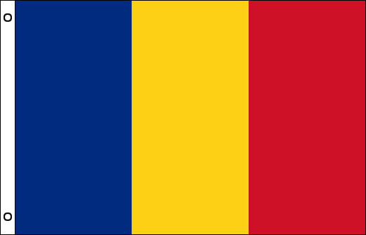 Image of Romania flagpole flag Romanian funeral flag