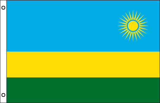 Rwanda flag 900 x 1500 | Large Rwanda flagpole flag