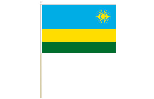 Rwanda flag 300 x 450 | Rwanda stick flag