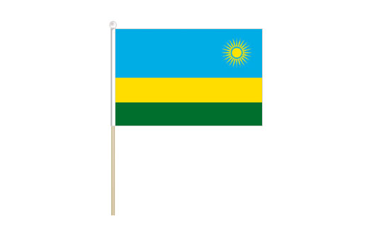 Image of Rwanda mini stick flag Rwanda mini desk flag
