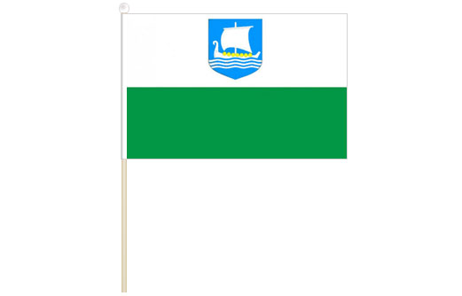 Image of Saaremaa hand waving flag Saaremaa stick flag