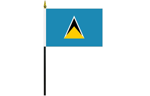 Image of Saint Lucia desk flag Saint Lucia school project flag