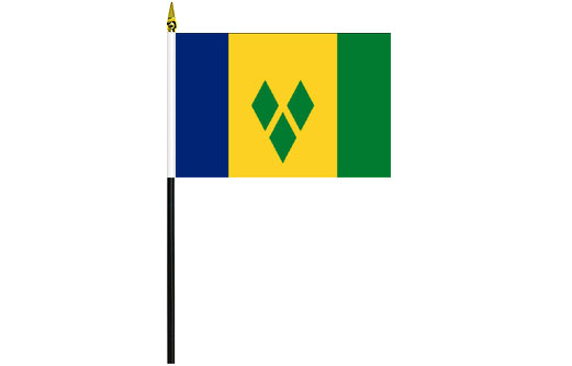 Image of Saint Vincent table flag, The Grenadines table flag,