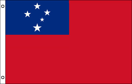 Image of Samoa flagpole flag Samoan funeral flag