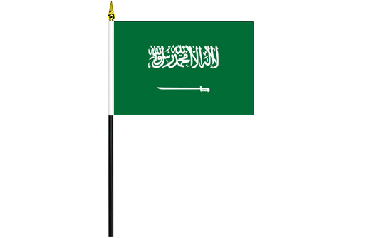 Image of Saudi Arabia table flag, Saudi Arabia mini flag