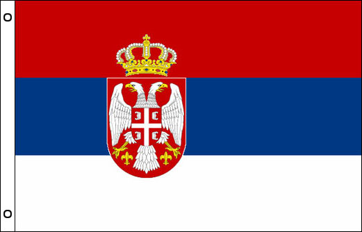 Serbia flagpole flag | Serbian funeral flag