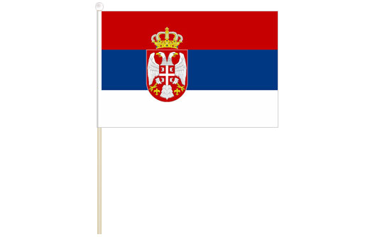 Serbia hand waving flag | Serbia stick flag