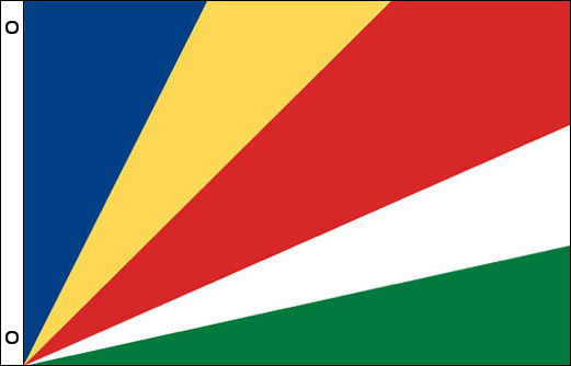 Image of Seychelles flagpole flag Seychelles funeral flag