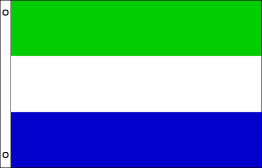 Sierra Leone flagpole flag | Sierra Leone funeral flag