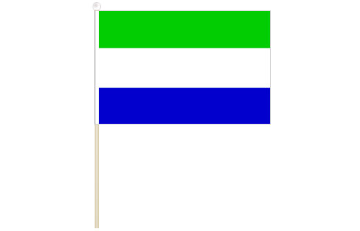 Sierra Leone hand waving flag | Sierra Leone stick flag