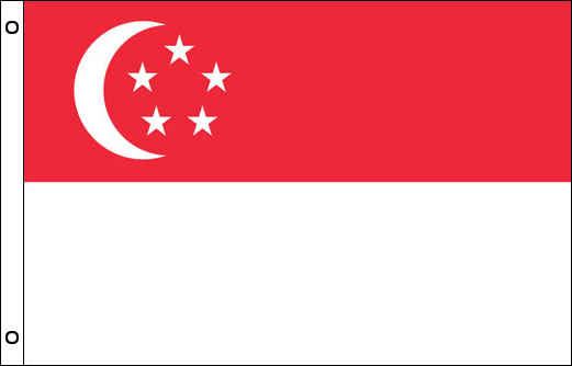 Singapore flagpole flag | Singaporean funeral flag