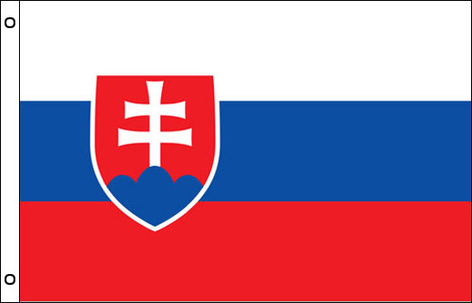 Image of Slovakia flagpole flag Slovakian funeral flag