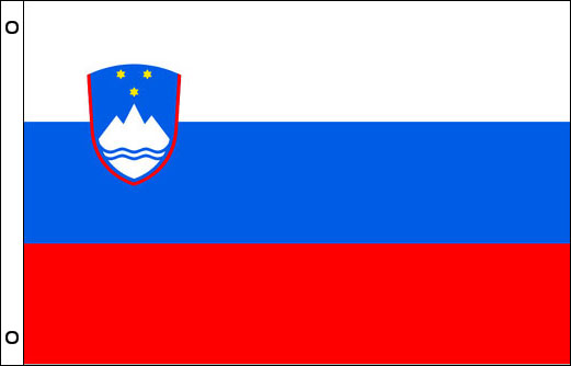 Image of Slovenia flagpole flag Slovenian funeral flag