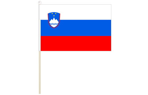 Image of Slovenia hand waving flag Slovenia stick flag