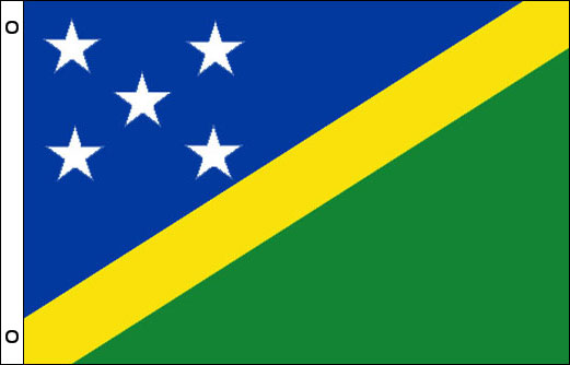 Image of Solomon Islands flagpole flag Solomon Islands funeral flag