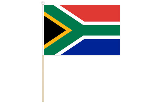 Image of South Africa hand waving flag South Africa stick flag