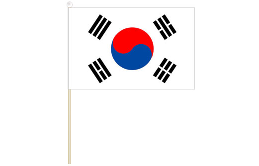 South Korea hand waving flag | South Korea stick flag
