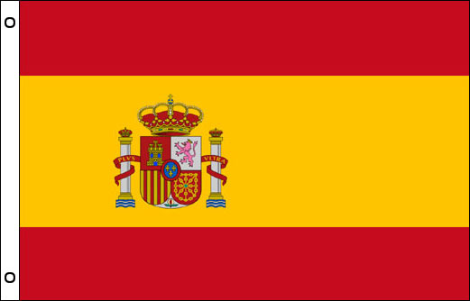 Image of Spain flagpole flag Spainish funeral flag