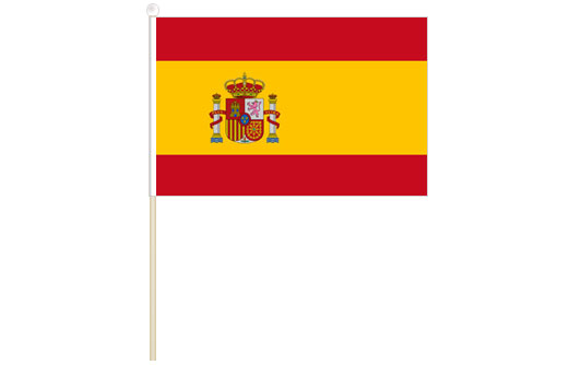 Image of Spain hand waving flag Spain stick flag