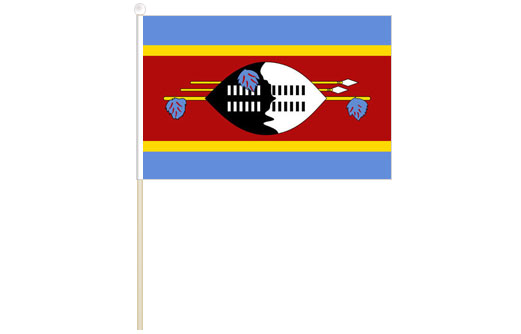 Swaziland hand waving flag | Swaziland stick flag