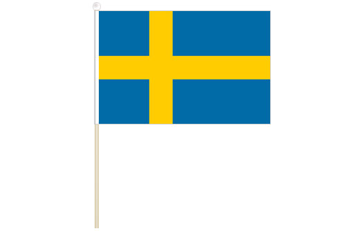 Sweden hand waving flag | Sweden stick flag