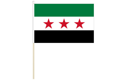 Image of Syria Rebel hand waving flag Syria Rebel stick flag