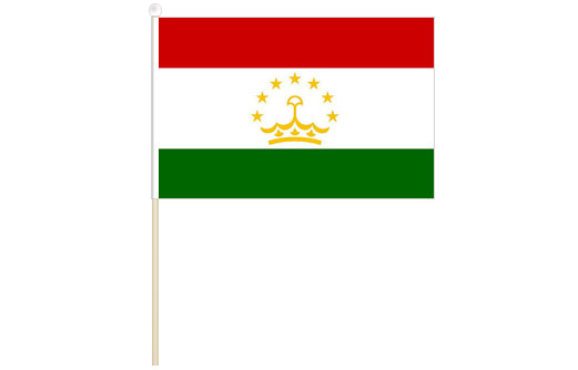 Tajikistan hand waving flag | Tajikistan stick flag