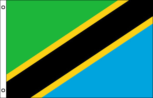 Tanzania flag 900 x 1500 | Large Tanzania flagpole flag