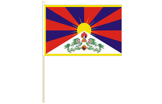 Tibet hand waving flag | Tibet stick flag