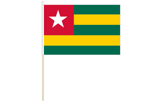 Togo hand waving flag | Togo stick flag