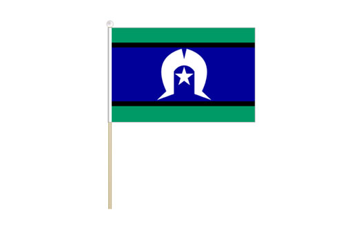 Image of Torres Strait Islanders desk flag TSI mini stick flag