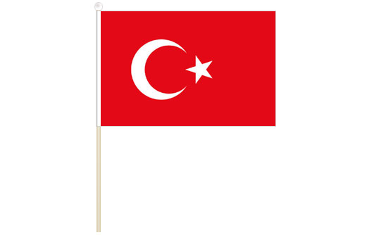 Image of Turkey hand waving flag Turkey stick flag
