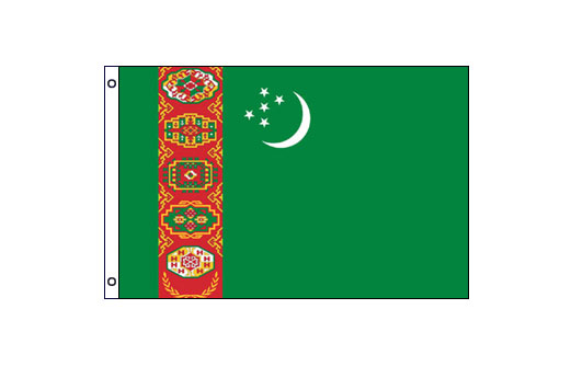 Turkmenistan flag 600 x 900 | Medium Turkmenistan Flag