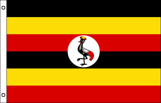 Image of Flag of Uganda flag 900 x 1500 Large Uganda funeral flag