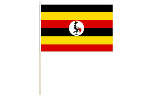 Uganda hand waving flag | Uganda stick flag