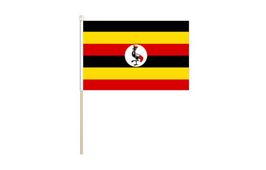 Uganda mini stick flag | Uganda mini desk flag