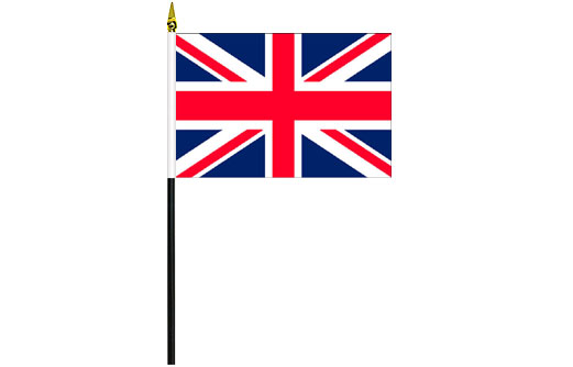 Image of UK table flag, GB table flag, United Kingdom mini flag