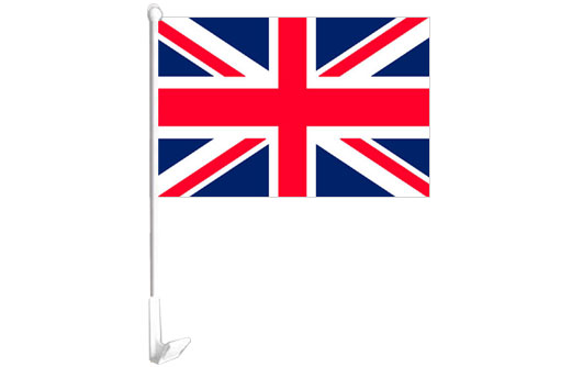 Image of UK car flag UK vehicle window flag