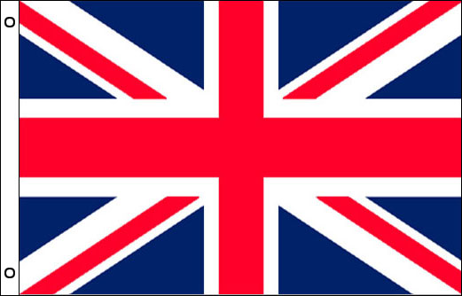 Image of UK flagpole flag GB flag United Kingdom funeral flag